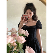 Sweet and spicy windy dress for women in summer 2022 new collection of cashew locks bone short sleeves fluffy dress code of first love dresses