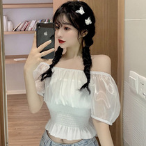 The new win - in - the - summer 2020 - wear short French fairy shirt European station gas shirt fashion