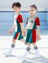 Kindergarten Garden Uniform Summer Clothing Short Sleeves Pure Cotton Banswear Suit Inlun Wind Elementary School Kids Summer School Uniforms Customised