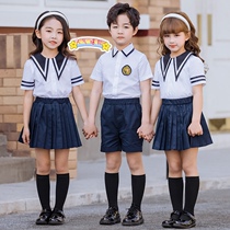 Kindergarten Garden Suit Summer Clothing Suit for men and women Inn Lun Wind College Wind Primary School Uniforms Banfu Chorus of the Costume Ensemble