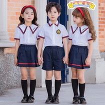 Kindergarten Garden Suit Summer Clothing Suit for men and women Inn Lun Wind College Wind Primary School Uniforms Banfu Chorus of the Costume Ensemble