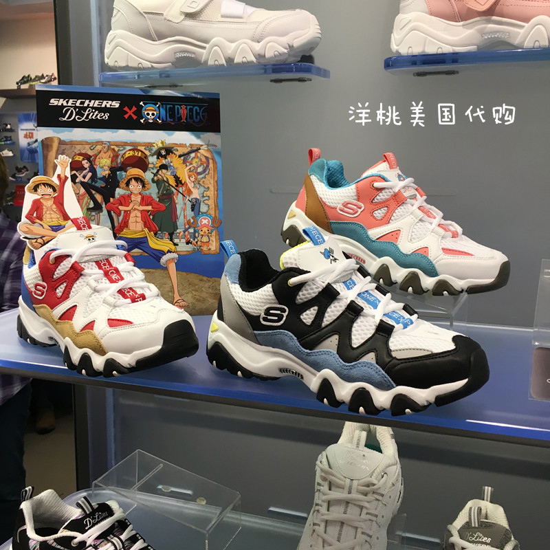 洋桃美国代购 skechers斯凯奇女鞋海贼王限量联名熊猫鞋 贝海直邮