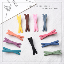 South Korea solid color hairclip female Net red Hyuna same clip top clip hairpin simple girl banghai clip headdress