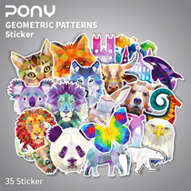 35 Animals Panda Lion Suitcase Stickers Waterproof Notebook Guitar Box suitcase Suitcase Stickup Case