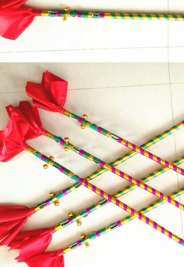 包邮打钱杆连响花棍莲湘舞霸王鞭金钱棍铜钱杆莲厢运动