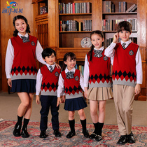 Lanyangbebe primary school uniforms vests with vest three sets of Inn Wind students dress uniforms new MX05