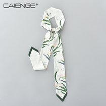 Original design long small silk scarf female hair band tie hair Japanese bow hair band ribbon scarf