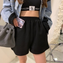 MLS sports shorts womens summer new high waist wide leg pants slim pants loose straight pants thin casual pants