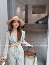 MLS suit suit women 2021 summer new casual fashion foreign temperament small man wide leg pants two-piece set