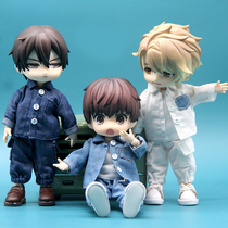 ob11 doll denim shirt jacket Xu ink pure white shirt molly doll clothes 12 points bjd GSC body