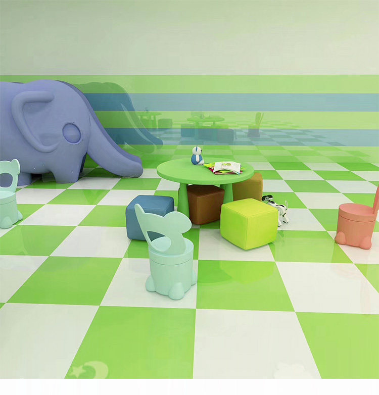 600 800纯色抛釉彩色地砖幼儿园学校地板砖黄红橙绿紫蓝粉色瓷砖