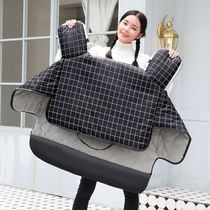 Electric motorcycle windshield is added in winter with velvet and thickened double-sided battery Tram in autumn and winter.