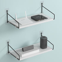 Router shelf wall to put wifi containing box Bedroom Living room TV Top box frame free of punch