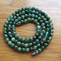 Natural Emerald Old Pit A Goods Yang Green Floating Flower Violet Bead Bracelet Bracelet Necklace Womens Buddha Beads Jade Head