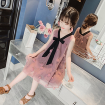 Girls' dress summer dress 2022 new foreign girl summer skirt child Korean dress child boom in high school