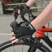 Spring and summer new silicone Silicone Splicing style Riding Gloves Equip Outdoor Half Finger Bike Bike Gloves Breathable Non-slip