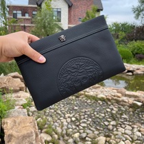 Mans handbag mens leather mens bag bag bag light luxury fashion envelope business hand grab bag