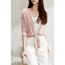 Jang Mei (ZZ0201289) Spring Swan outerwear 100% Mountain cashmere V collar ballet with short cardiovert