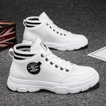 2021 New Autumn Canvas White Martin Boots Leisure High English Style Mid-Gang trendy shoes Joker Summer Mens Shoes