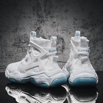 Autumn mens shoes 2021 New Korean version of the trend Joker socks leisure sports high-top shoes mens father trendy shoes winter