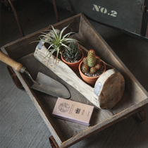 Flowers open with vegetarian color river willow log flower groove variety of meat plant solid wood flower pots garden balcony patio decorations