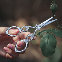 Flowers open with retro full steel small scissors gardening flower cut shooting props home fine branches flowers cut