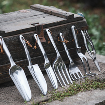 Horticultural Shovel Suit of Magnesium Aluminum alloy Seven sets Composition Excavated Terrace plant Vegetable Small Shovel Seed Flower Tool Home