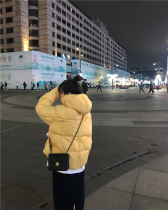 OPENING HOMEMADE YELLOW SHORT Caps Down Wear women 2021 New winter thickened jacket Chains