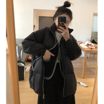 OPENING homemade winter black down clothes woman small sub medium length plus suede jacket 2021 new exploits