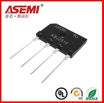 KBJ2510 ASEMI original fitted new bridge stack rectification bridge 25A 1000V flat bridge straight KBJ2510