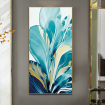 Abstract entrance decorative painting modern simple aisle blue mural painting Nordic style vertical living room hanging painting fantasy into the house