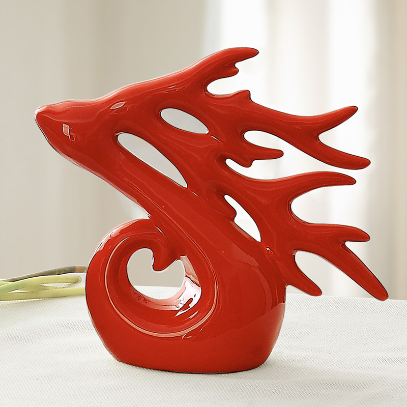 Creative household act the role ofing is tasted wedding gift ceramics handicraft furnishing articles sitting room adornment home decoration couples antlers