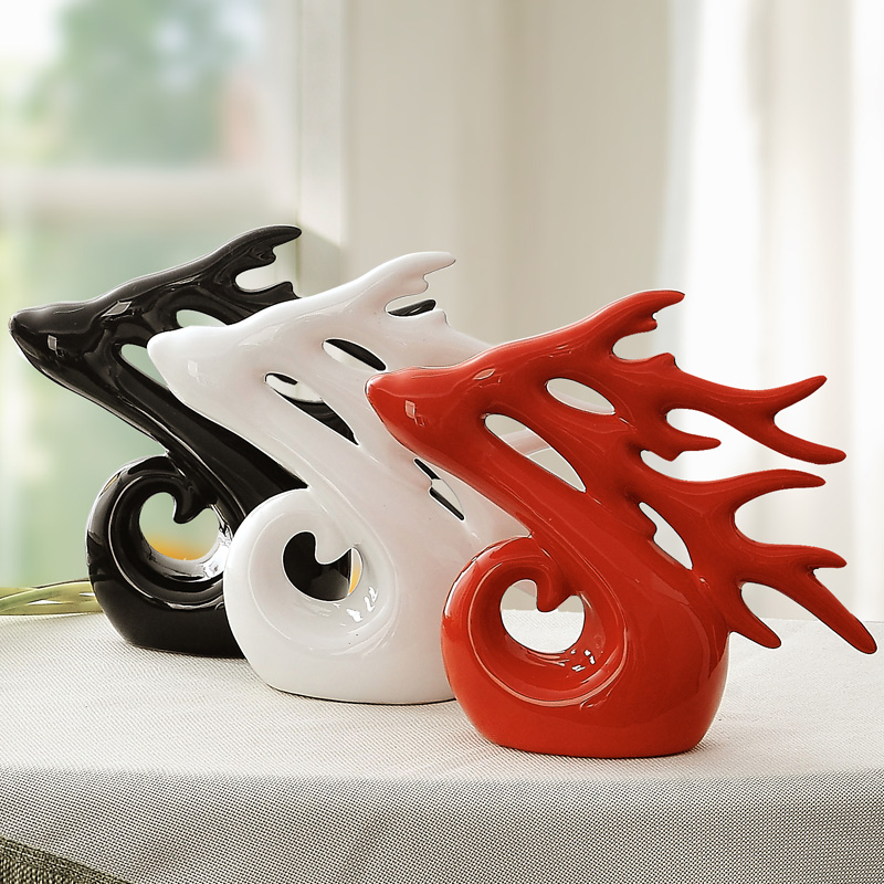 Creative household act the role ofing is tasted wedding gift ceramics handicraft furnishing articles sitting room adornment home decoration couples antlers