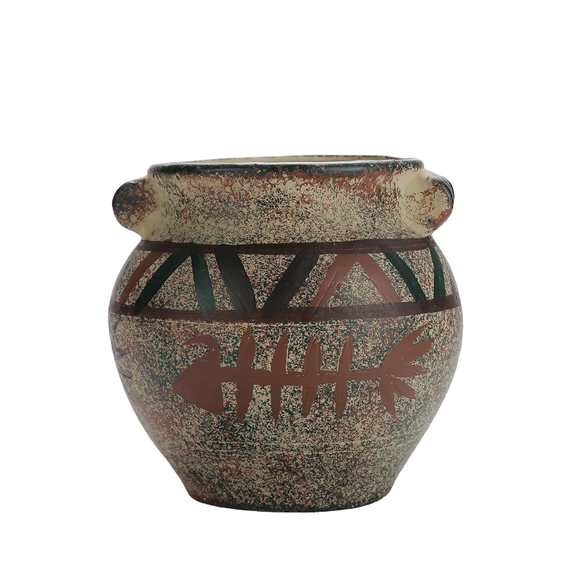 Green, the plants potted meat mage, Green plant ceramic flower pot European contracted more move potted flowers, old running the ceramic flower pot