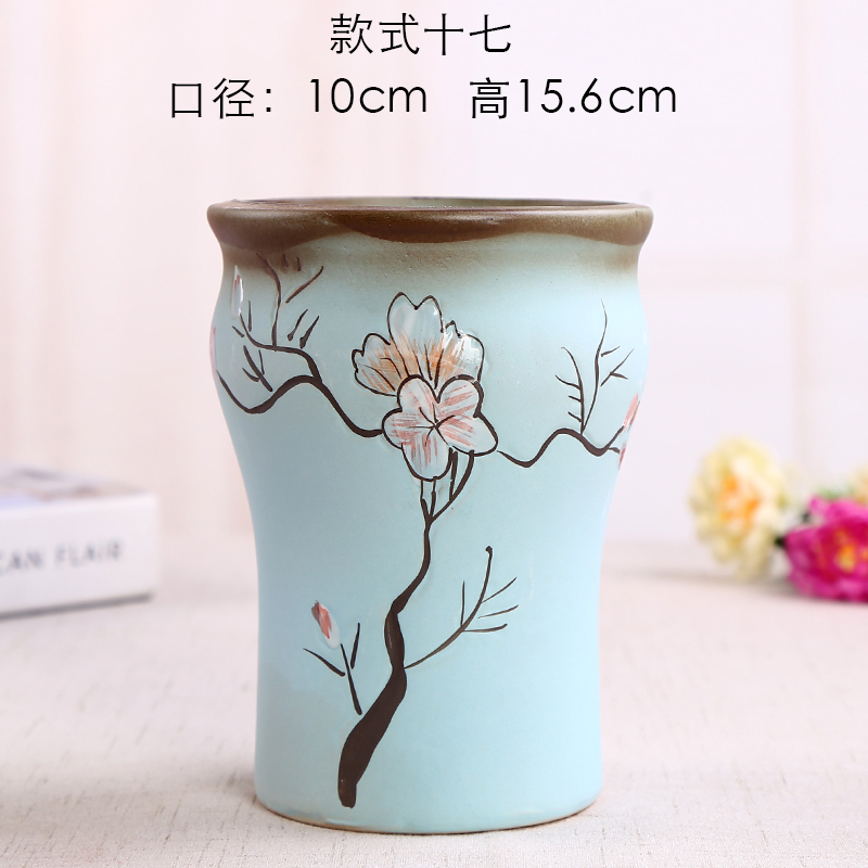 Ou more meat meat ceramic flower pot hand - made meaty plant flower pot green plant POTS dry flower vases, interior furnishing articles