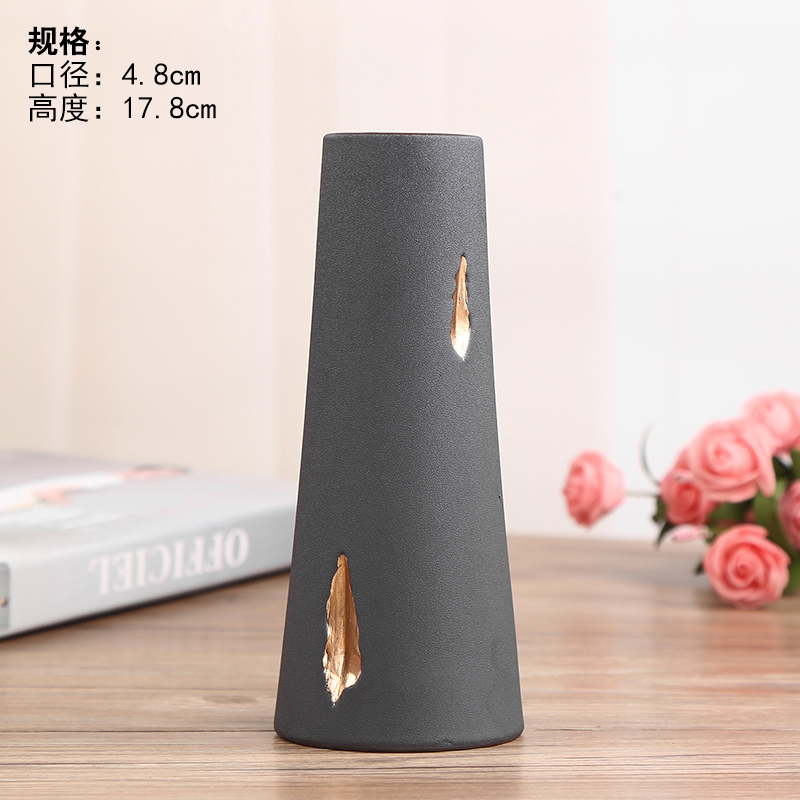 I and contracted dry flower vase indoor desktop furnishing articles flowers all over the sky star lily flower porcelain home decoration