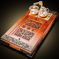 Pear solid wood tea tray Automatic water supply tea table Integrated kettle Simple Kung Fu tea set Home office tea table