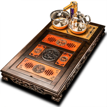 Ebony solid wood tea tray Home office tea table automatic kettle integrated simple tea tray housewarming gift