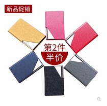 Business card holder Mens Women business card holder large capacity fashion creative custom lettering metal business card case