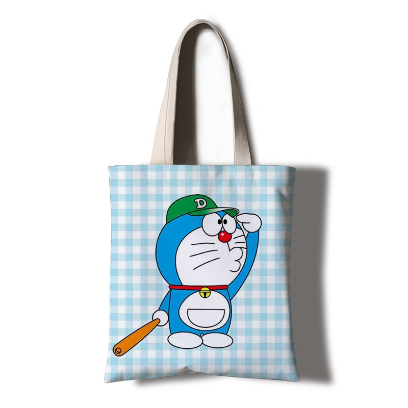 哆啦a梦叮当猫手提帆布袋包大雄动漫动画同款旅行环保定制书包