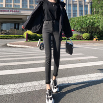 Black small feet jeans women 2021 spring and summer new Korean version of thin chic high waist tight small man ankle-length pants