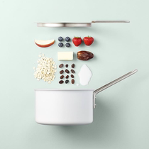 Pre-Danish evasolo frying pan milk pan ceramic coating pan white minimalist imports non-stick pan induction cookers universal