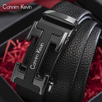 Cohnim Kevin belt mens leather Joker automatic buckle youth belt head layer cowhide mens belt trend
