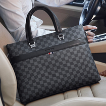 Cohnim Kevin mens bag Hand bag horizontal leather business casual mens shoulder crossbody briefcase bag