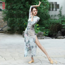 Dance clothing summer dress ancient style dance Cheongsam elastic new yarn classical dance practice suit Female summer adult suit