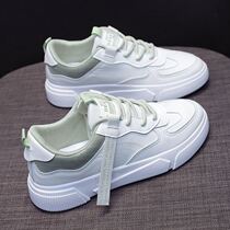 South Korea ulzzang womens black and white running shoes thick-soled lace-up sports students white shoes tide single shoes womens board shoes