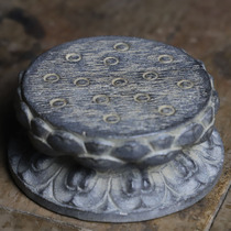 Yai Wind Hall Qingshi Folk nostalgic pure handmade Imitation Antique Tea Mat Case Head Lotus Stone Drum Bearing Pot stone seat Chen set