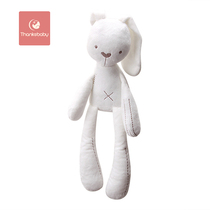 British sleeping rabbit baby super soft comfort sleeping with the baby Plush doll toy Long-legged rabbit fabric can be imported