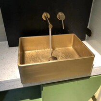 Toilet square hand basin minimalist metal Nordic custom creative design fashion Chinese table Copper Basin