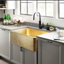 Brass American front open kitchen sink skirt Art Cabinet wash bowl Bowl home wash basin